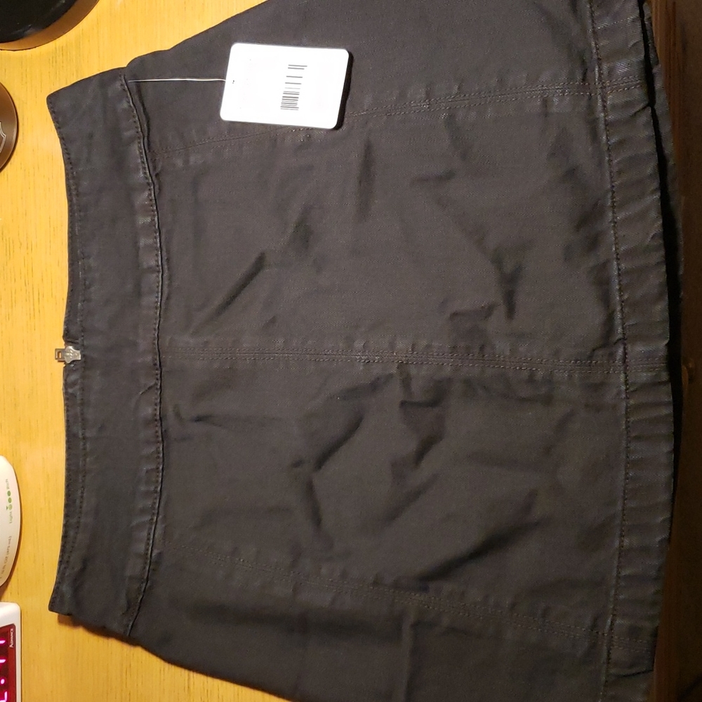 Free people black denim skirt